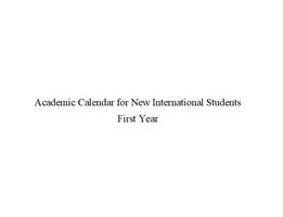Academic Calendar